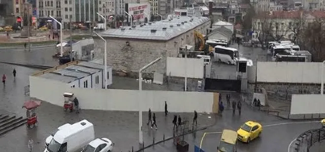 Taksim’deki cami alanında şantiye hazırlıklarına başlandı