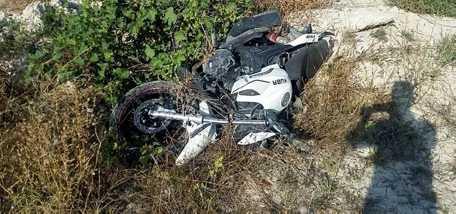 Aksaray’da feci kaza! Motosiklet sürücüsü şarampole yuvarlandı
