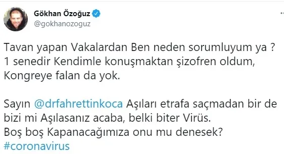 Sağlık Bakanı Fahrettin Koca'dan Athena grubunun solisti Gökhan Özoğuz'a yanıt - 2