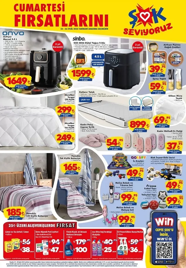 ŞOK haftanın ikinci kataloğunu yayınladı! İşte ŞOK 21 ve 23 Eylül tarihlerinde yayınladığı aktüel ürünler katalogları…