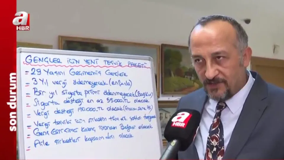Gençler için yeni teşvik paketi! Kulis bilgilerini A Haber'de paylaştı | İşte genç girişimcilere vergi desteğinin şartları