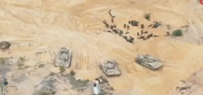 Kassam Tugayları: Gazze’nin doğusunda İsrail’e ait 4 askeri aracı imha ettik | İşte çatışma anları...