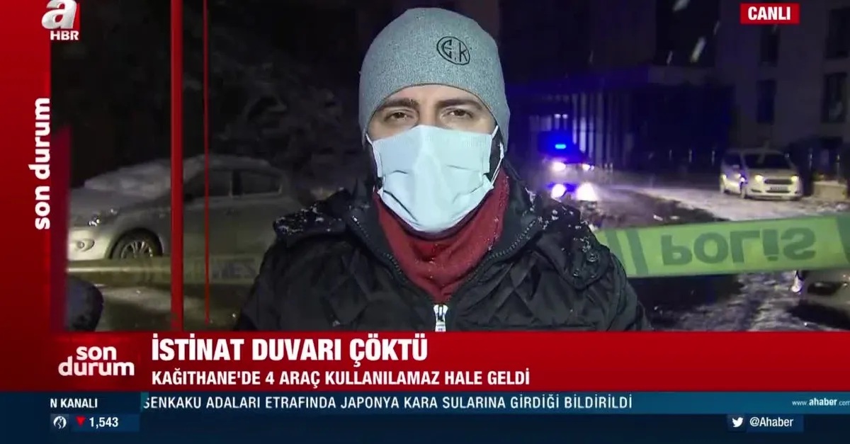 Kağıthane’de istinat duvarı çöktü!