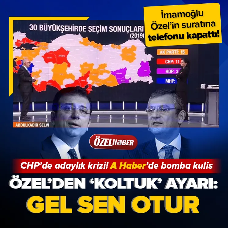 Özel’den İmamoğlu’na ’koltuk’ ayarı