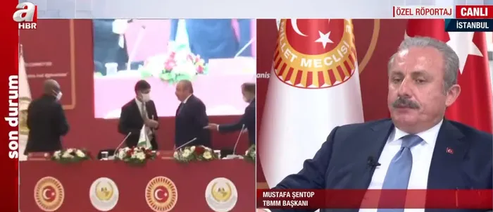 Son dakika: TBMM Başkanı Mustafa Şentop A Haber'de - 1