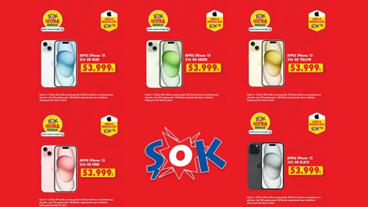ŞOK neredeyse 10 bin TL daha ucuza iPhone 15 satıyor! 24 Nisan 2024 ŞOK aktüel kataloğunda hangi ürünler indirimde?