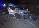 Ters şeride giren cip jandarma aracına çarptı