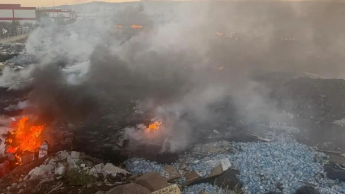 Diyarbakır'da Mega Sanayi Sitesi çöplüğünde yangın!