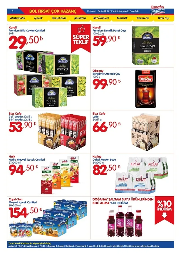 Bizim Toptan Market 29 Kasım indirim kataloğu yayında! Bu ayın son indirim listesindeki ürünler arasında temel gıda uygun fiyata satışta… - 22