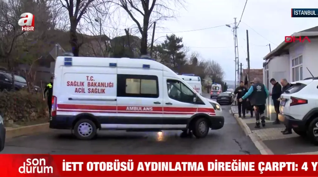 Beykoz’da İETT otobüsü kaza yaptı: 4 yaralı