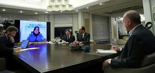 Son dakika: Başkan Erdoğan Cumhurbaşkanlığı Kabine üyeleriyle video konferans yöntemiyle görüştü