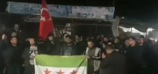 İdlib halkından TSK’ya destek gösterisi