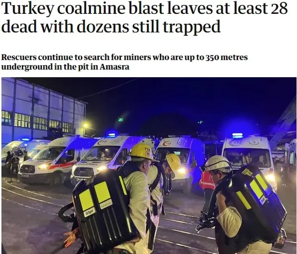 Dünya basını Bartın’daki maden ocağı faciasını konuşuyor!