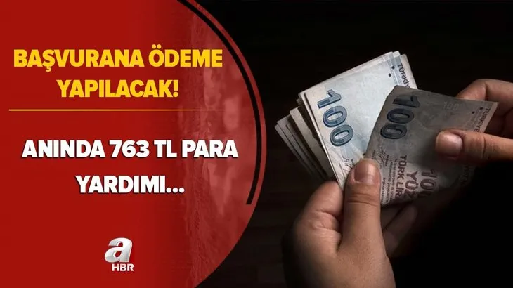 Başvurana ödeme yapılacak! 763 TL anında para yardımı! E-Devlet başvuru şartları belli oldu...