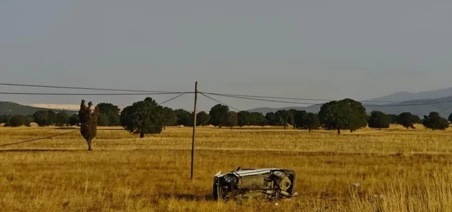 Kütahya'da otomobil tarlaya uçtu: 5 yaralı