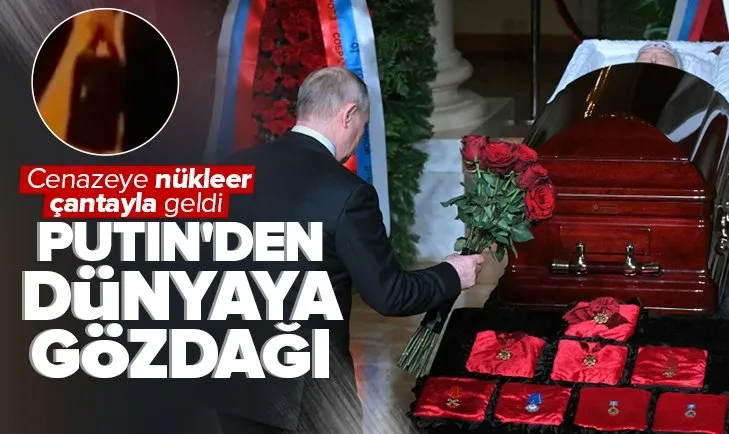 Son dakika: Putin’den dünyaya gözdağı! Rus siyasetçi Vladimir Jirinovski’nin cenazesine nükleer çantayla geldi