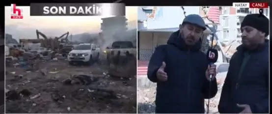 Hatay’daki bir depremzede Halk TV’nin provokasyonuna geçit vermedi! Devlet buraya yetişti olaya siyasi yaklaşma