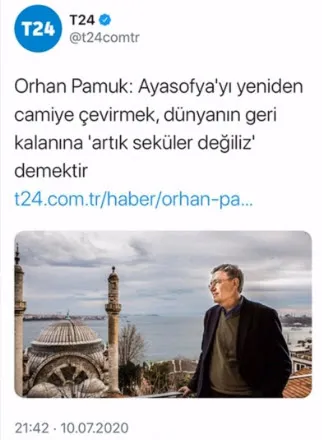 Skandal Ayasofya yorumu! Elif Şafak, Yavuz Baydar, Nevşin Mengü ve Orhan Pamuk tarihi karara karşı çıktı