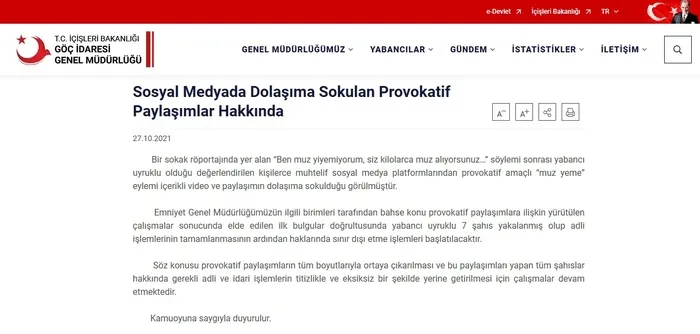 İçişleri Bakanlığı Göç İdaresi Genel Müdürlüğünden provokatif "muz" akımı ile ilgili flaş açıklama - 3