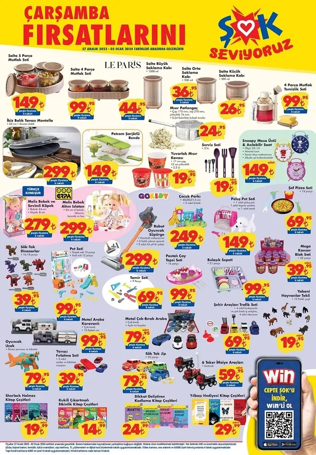 ŞOK 28 Aralık aktüel ürünler kataloğunda ne var? Mutfak gereçleri, tekstil ürünleri, bilgisayar, gıda ve bebek ürünleri uygun fiyata satılacak