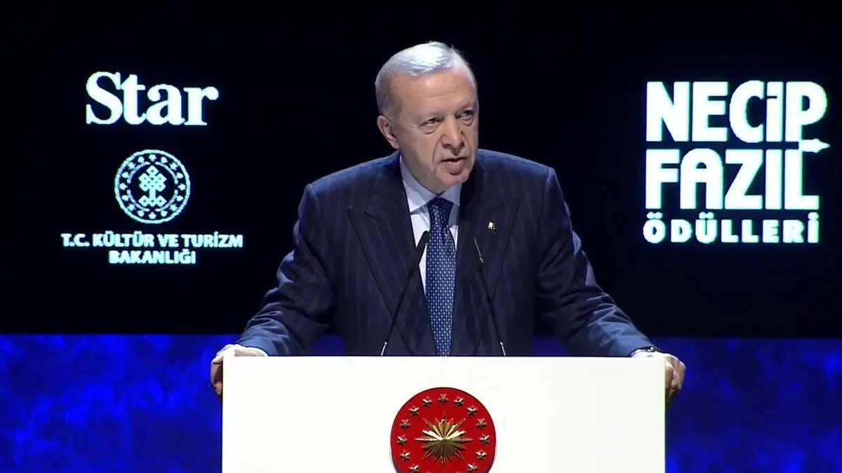 Necip Fazıl Ödülleri sahiplerini buldu! Başkan Erdoğan'dan net mesaj: Ayasofya’yı açmak bize nasip oldu