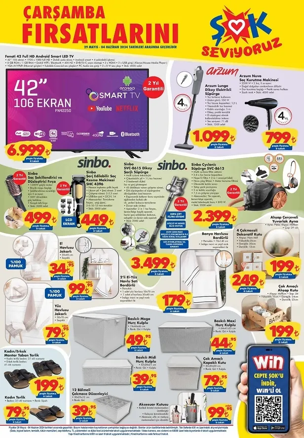 ŞOK 1 Haziran aktüel ürünler kataloğu yayınladı! ŞOK’ta bu hafta Samsung Inverter klima çeşitleri, Tavan ve Duvar Boyası uyguna satışta