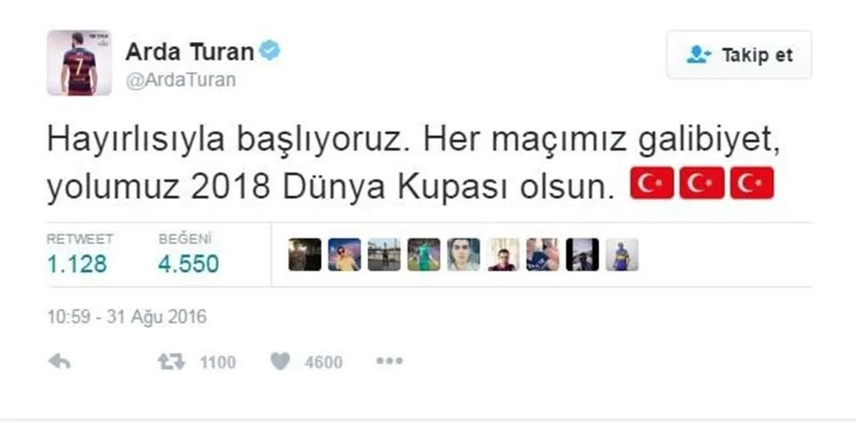 Arda Turan'dan Rusya maçı öncesi mesaj - 1