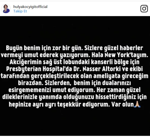 Hülya Koçyiğit üzücü haberi duyurdu: Kanserim, dua edin - 1