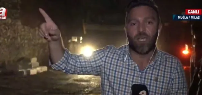 Yangın Muğla Milas’taki Kemerköy Termik Santrali’ne yaklaştı! A Haber ekibi olay yerinde