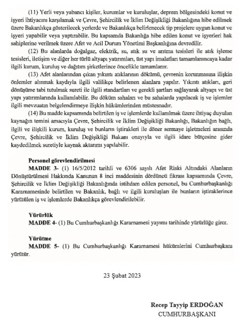 OHAL kapsamında yerleşme ve yapılaşmaya ilişkin karar Resmi Gazete’de yayımlandı