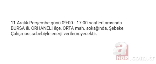 Bursa elektrik kesintisi sorgulama: Elektrikler ne zaman gelecek? 11