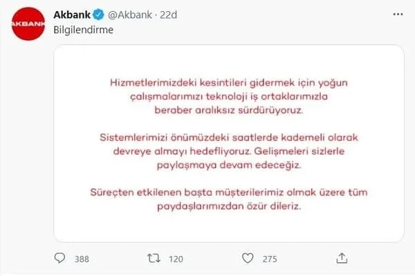 Akbank'ta ana sistem/bilgisayar çöktü! Müşteriler saatlerdir endişeyle bekliyor - 5
