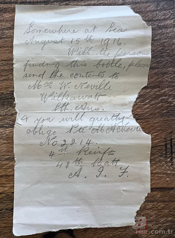 100 yıllık sır kumdan çıktı! Birinci Dünya Savaşı askerinin mektubu kıyıya vurdu 5