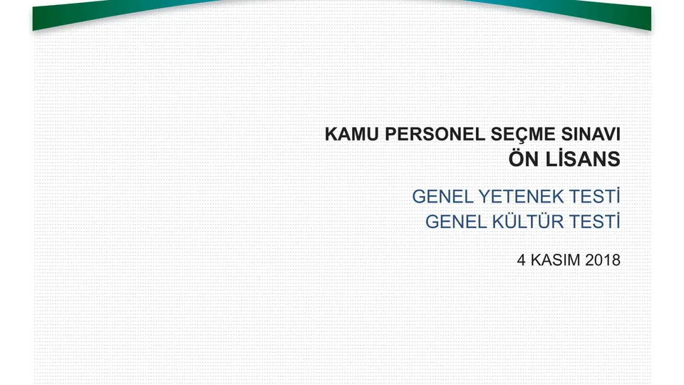2018 KPSS önlisans soru ve cevapları açıklandı!