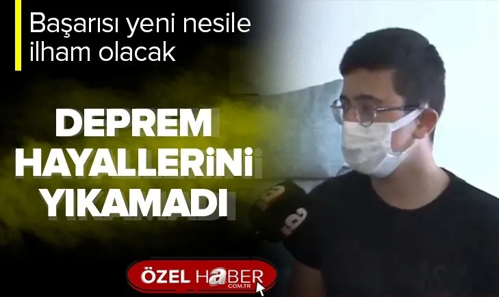Depremde evini kaybeden gençten büyük başarı: Tıp kazandı
