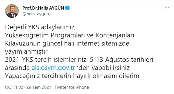 Son dakika | ÖSYM Yükseköğretim Programları ve Kontenjanları Kılavuzu yayımlandı