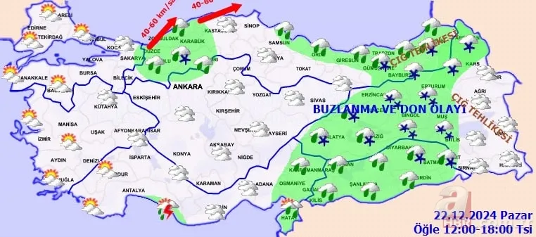 Meteoroloji tek tek uyardı: Sağanak yağış, kuvvetli rüzgar, buzlanma, çığ... Saatte 60 km hızla radara yansıdı! 9