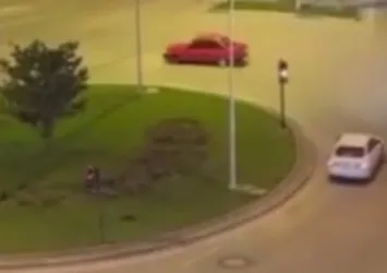 Bursa'da trafik magandası böyle görüntülendi: Dakikalarca drift attı