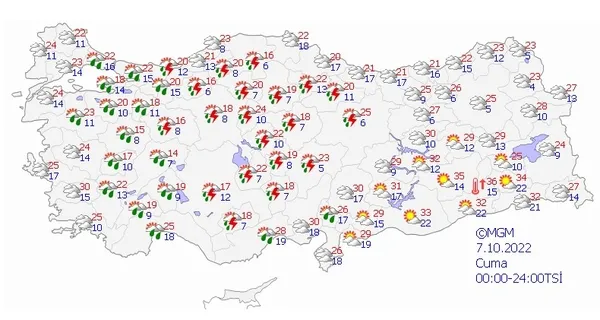 Son dakika! Meteoroloji hava durumu! Çok sayıda ile uyarı: İstanbul Ankara İzmir... | 5-9 EKİM HAVA NASIL OLACAK? - 5