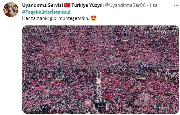 Başkan Recep Tayyip Erdoğan’dan “Teşekkürler İstanbul” mesajı! “Tweet altında paylaşalım…”
