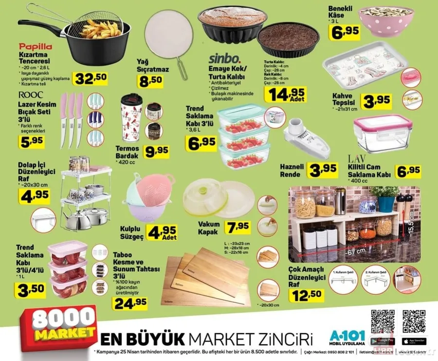 A101 aktüel ürünler kataloğu 25 Nisan için son gün! A101 indirimli ürünler neler? 12