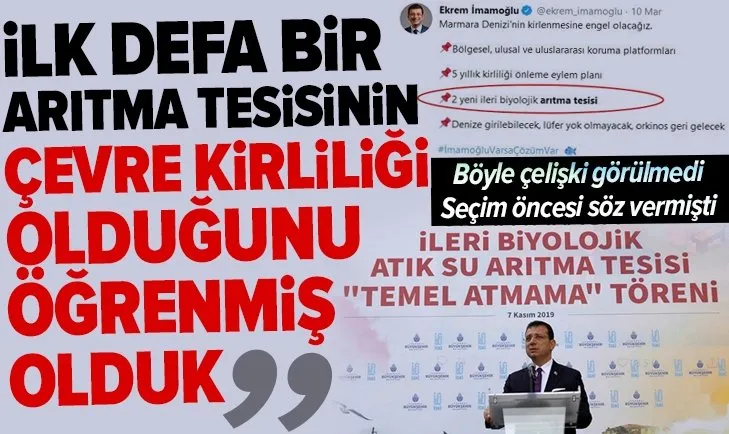 Ekrem İmamoğlu’na sert tepki: Avrupa’nın en büyük arıtma tesisi olacaktı