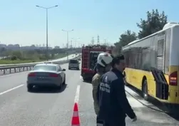 İETT otobüsünde yangın paniği