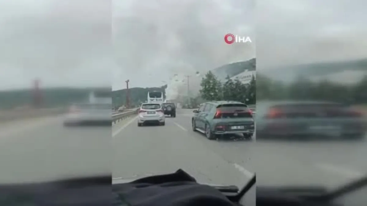 Seyir halindeki tır alev topuna döndü