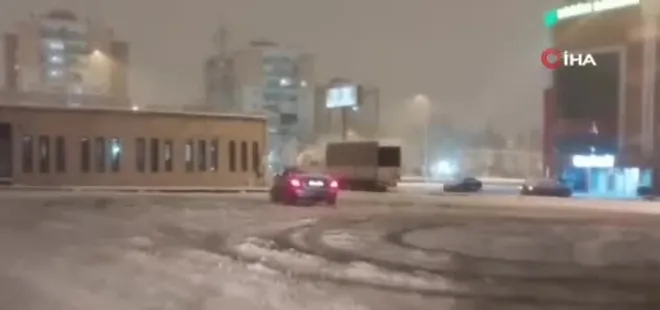 Kayseri'de karda drift pahalıya mal oldu