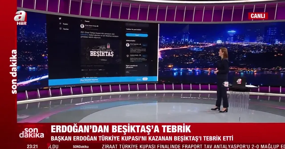 Başkan Erdoğan’dan Ziraat Türkiye Kupasını kazanan Beşiktaş'ı tebrik etti