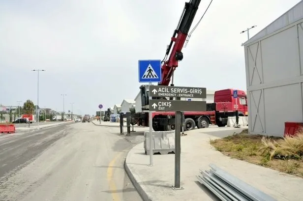 Yeşilköy’deki salgın hastanesi inşaatında sona yaklaşıldı! İsim tabelası konuldu