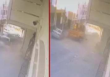 Başakşehir'deki vinç dehşetinde yeni görüntüler!