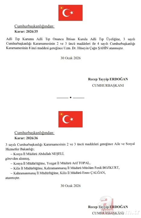 Cumhurbaşkanlığı kararları Resmi Gazete'de! Çevre Şehircilik Bakanlığı'na üst düzey atama! 13 ilin müftüsü değişti 4