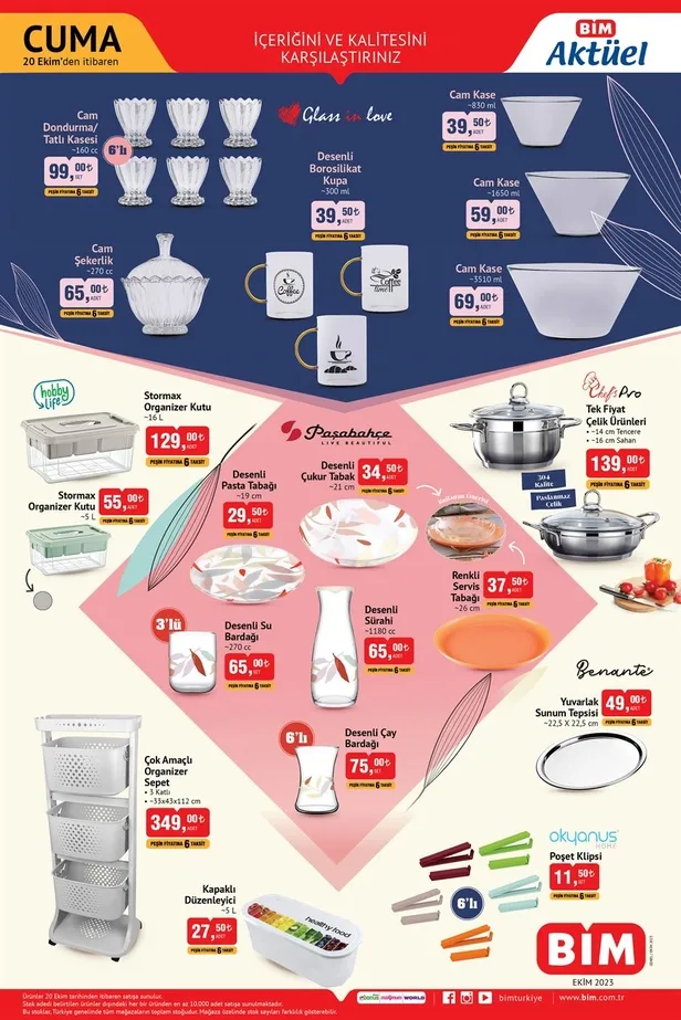 30 Ekim BİM aktüel ürünler kataloğu! BİM 299 TL’ye tek kişilik yorgan, 2.499 TL’ye 7,5 L airfrayer, 175 TL’ye çift kişilik battaniye, 79 TL’ye masa örtüsü satıyor